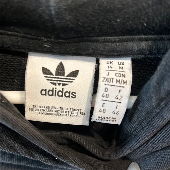 Adidas Black Cropped Hoodie - Picture 3 of 5